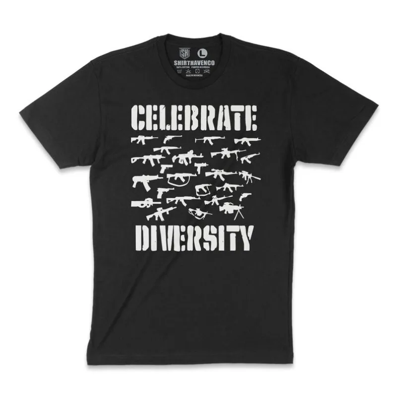 00012828#A-Celebrate Diversity Gun T-Shirt 2A Rights Firearms Tee Pro Gun Graphic Shirt for Him Patriotic USA Rifle Pistol Humor
00012828#A-Celebrate Diversity Gun T-Shirt 2A Rights Firearms Tee Pro Gun Graphic Shirt for Him Patriotic USA Rifle Pistol Humor