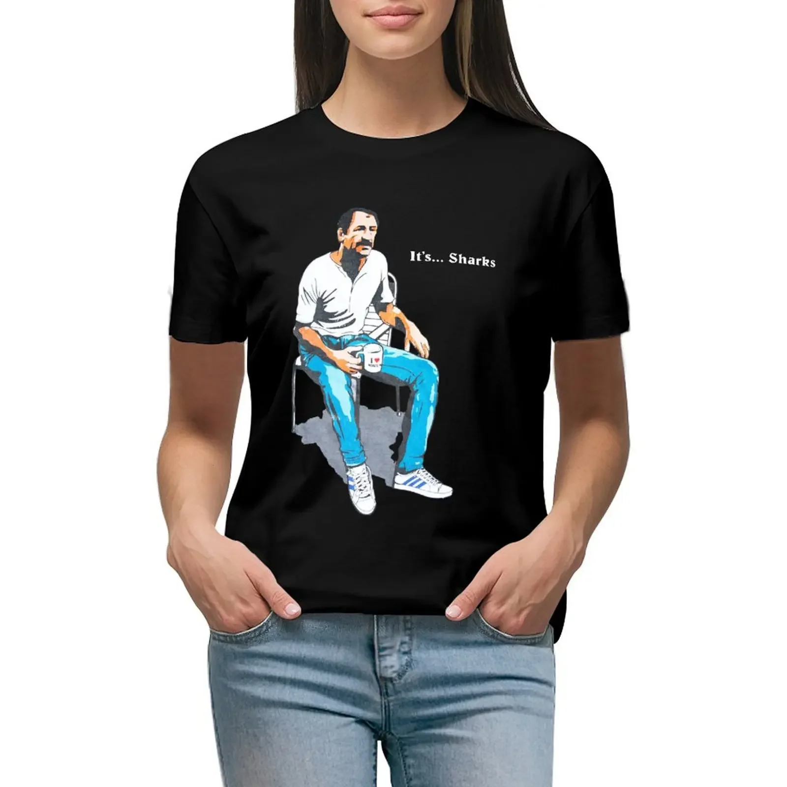 Paul Sykes - Its Sharks Classic T-Shirt Blouse quick drying heavyweights summer clothes cotton t shirts Women
Paul Sykes - Its Sharks Classic T-Shirt Blouse quick drying heavyweights summer clothes cotton t shirts Women