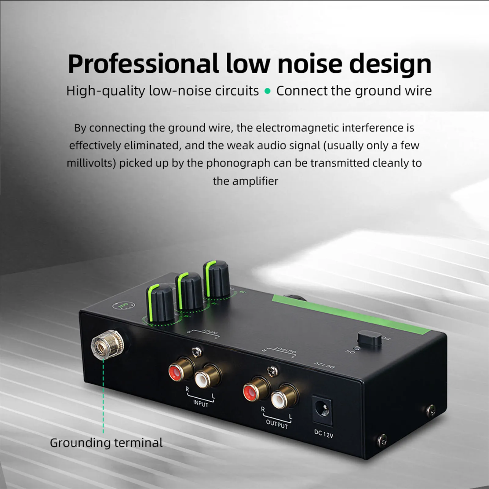 PH-3EQ Phono Amplifier MM MC Sound Interface with High Mid Low Adjustment XLR Balanced Connection Low Noise Circuit RCA Output
PH-3EQ Phono Amplifier MM MC Sound Interface with High Mid Low Adjustment XLR Balanced Connection Low Noise Circuit RCA Output