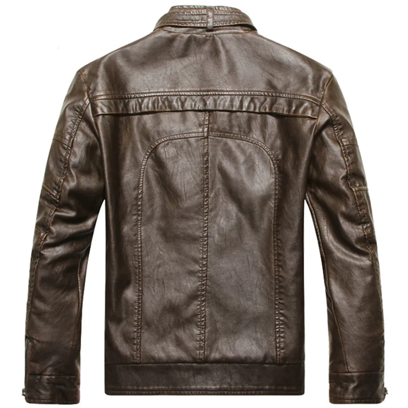 Male Windproof Fleece-lined Warm Men's Motorcycle Pu Leather Jacket Brand Leather Casual Work PU Jacket Winter Vintage Overcoat
Male Windproof Fleece-lined Warm Men's Motorcycle Pu Leather Jacket Brand Leather Casual Work PU Jacket Winter Vintage Overcoat