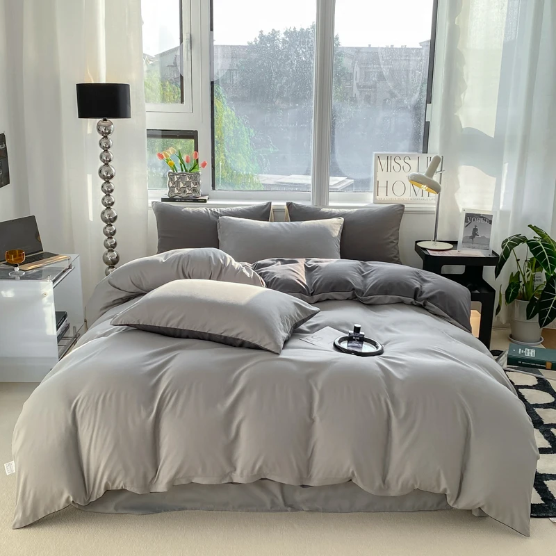 Ins Style Solid Color Duvet Cover Set Washed Cotton Bedclothes Comforter Cover Pillowcase Soft Bedding Sets Quilt Covers 220x240
Ins Style Solid Color Duvet Cover Set Washed Cotton Bedclothes Comforter Cover Pillowcase Soft Bedding Sets Quilt Covers 220x240