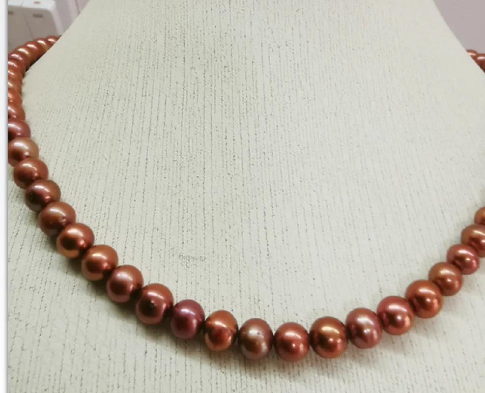 Natural 17"6-10mm Genuine Chocolate Round Pearl Pendant Necklace Women Free Shipping Wedding Party Gift 925 Sterling Silver
Natural 17"6-10mm Genuine Chocolate Round Pearl Pendant Necklace Women Free Shipping Wedding Party Gift 925 Sterling Silver