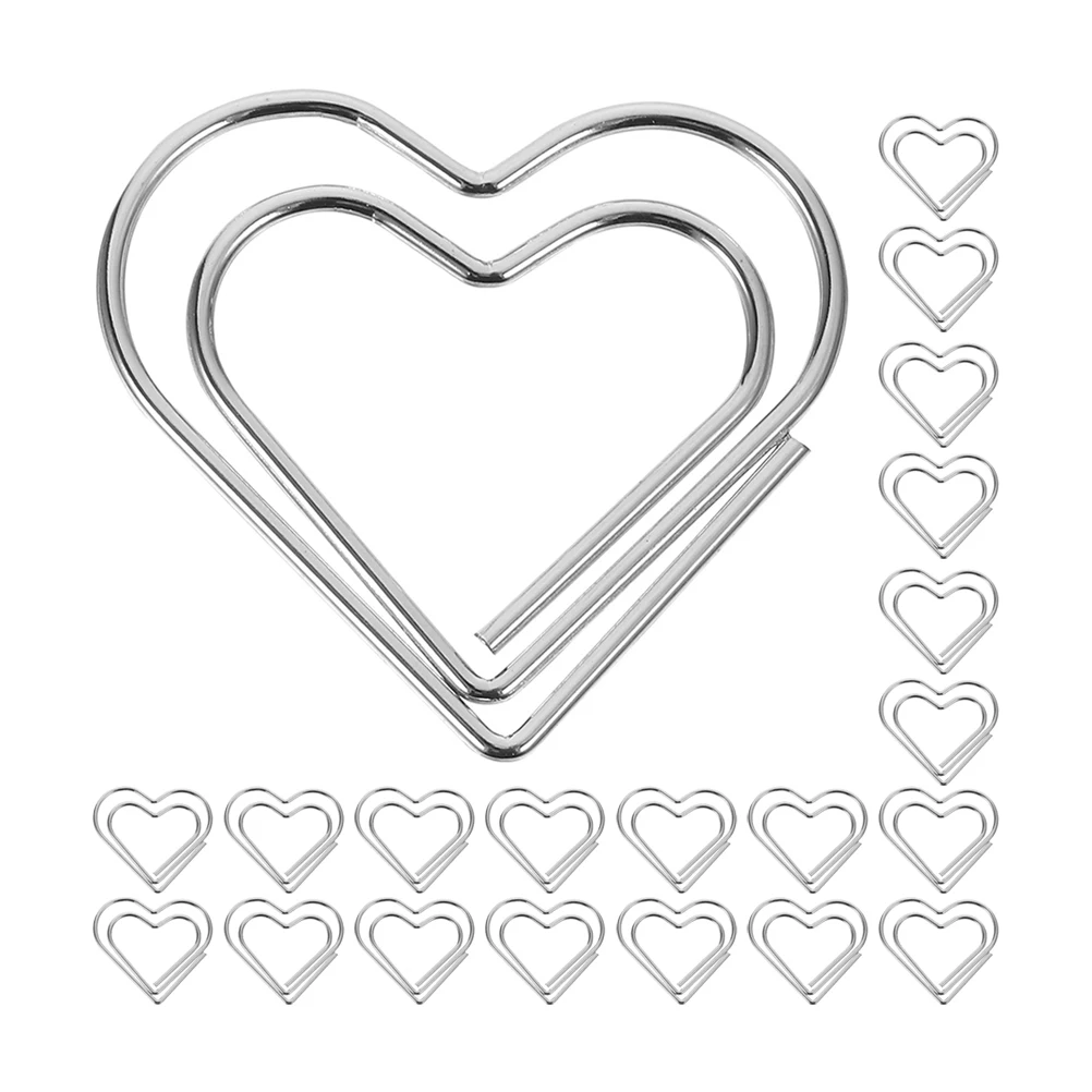 50pcs Heart Shaped Paper Clip Silver Metal Office Supplies Cute Decorative Planner Bookmarks Document Organizer Desk
50pcs Heart Shaped Paper Clip Silver Metal Office Supplies Cute Decorative Planner Bookmarks Document Organizer Desk
