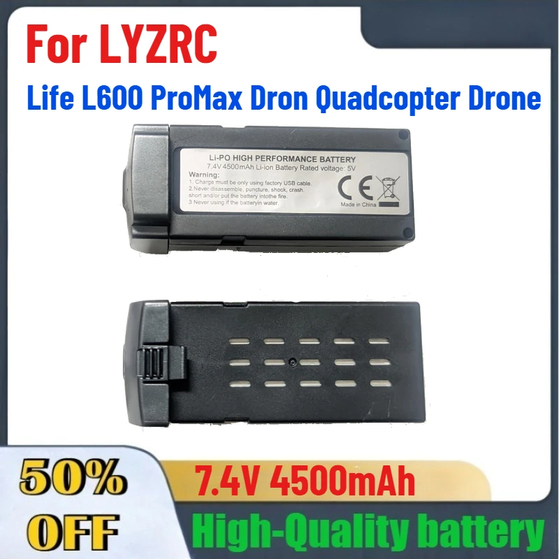 L600 ProMax Drone 7.4V 4500mAh Battery for LYZRC Life L600 ProMax Drone Quadcopter Drone
L600 ProMax Drone 7.4V 4500mAh Battery for LYZRC Life L600 ProMax Drone Quadcopter Drone