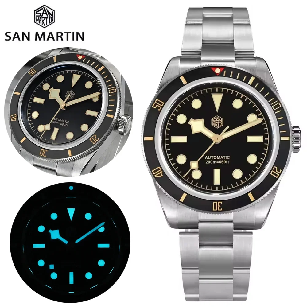 Часы San Martin BB58 SN004 V2 6200, ограниченная серия, 120 щелчков, NH35, матовый безель, сапфировые автоматические механические часы
Часы San Martin BB58 SN004 V2 6200, ограниченная серия, 120 щелчков, NH35, матовый безель, сапфировые автоматические механические часы