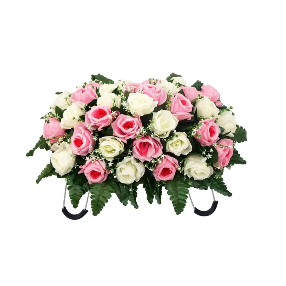Weather-resistant Faux Flowers Cemetery Flower Arrangement Artificial Cemetery Headstone Flower Saddle 34-head Realistic Silk
Weather-resistant Faux Flowers Cemetery Flower Arrangement Artificial Cemetery Headstone Flower Saddle 34-head Realistic Silk