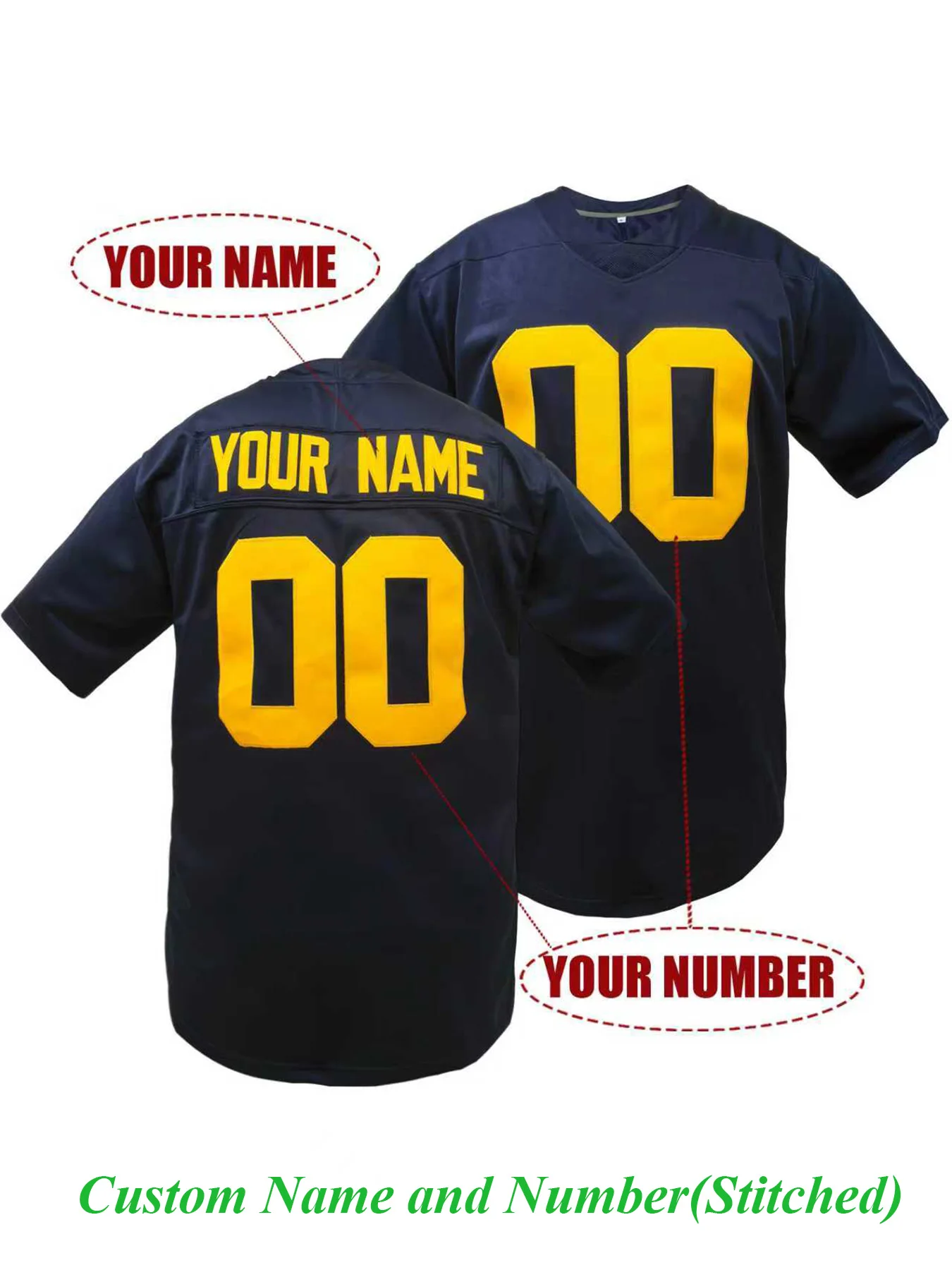 Customized Name & Number Men's Embroidered Short Sleeved Football Jersey Breathable Michigan Rugby Jersey Personalized T-Shirt
Customized Name & Number Men's Embroidered Short Sleeved Football Jersey Breathable Michigan Rugby Jersey Personalized T-Shirt