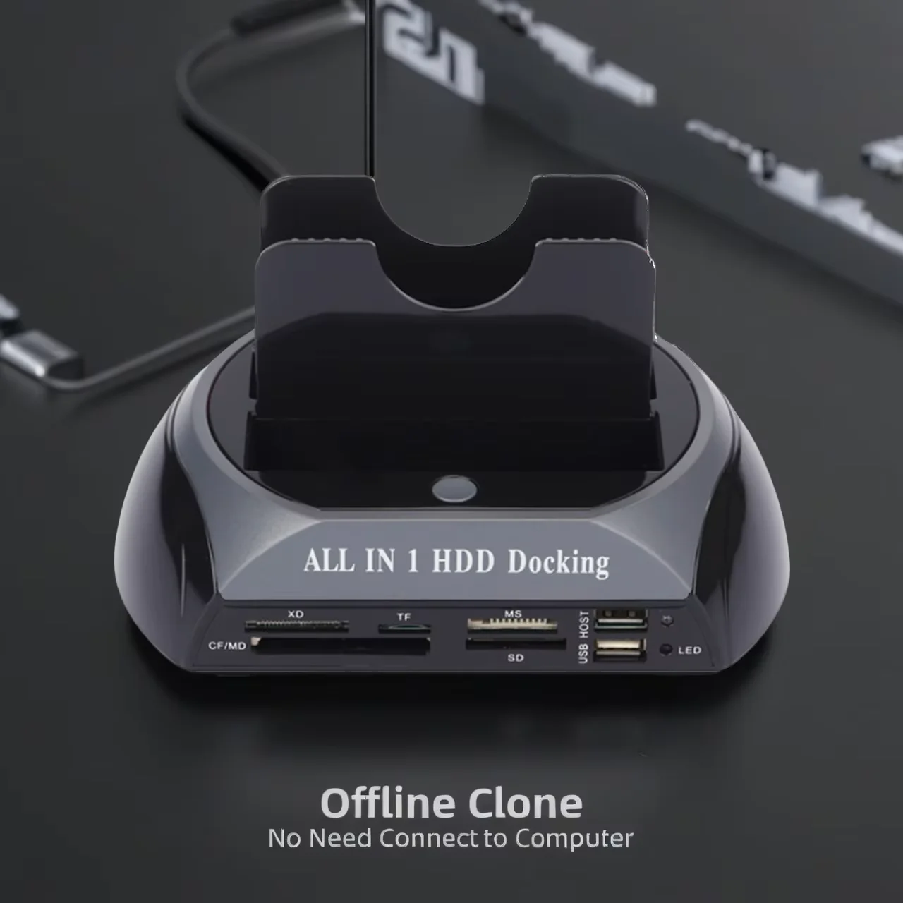 New USB 2.0 to IDE SATA Hard Drive Dock Multi-In-One Dual Bracket 2.5-inch 3.5-inch ESATA with Card Reader
New USB 2.0 to IDE SATA Hard Drive Dock Multi-In-One Dual Bracket 2.5-inch 3.5-inch ESATA with Card Reader
