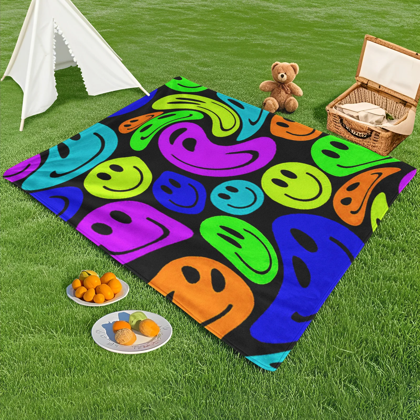 Twisted Smile Design Purple Yellow Green Outdoor Blanket For Beach Days Park Outings And Relaxing Moments
Twisted Smile Design Purple Yellow Green Outdoor Blanket For Beach Days Park Outings And Relaxing Moments
