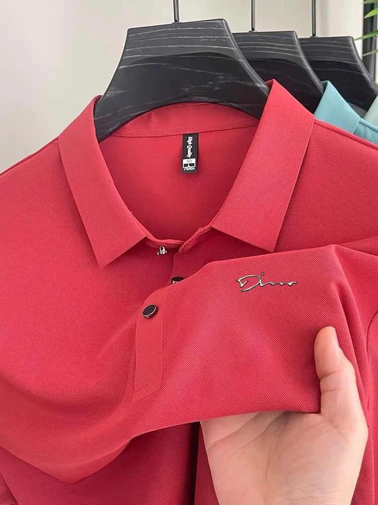 New Men's Business Casual Long Sleeved Shirt with Badge Solid Color Polo Shirt Fashionable Breathable Comfortable Versatile Top
New Men's Business Casual Long Sleeved Shirt with Badge Solid Color Polo Shirt Fashionable Breathable Comfortable Versatile Top