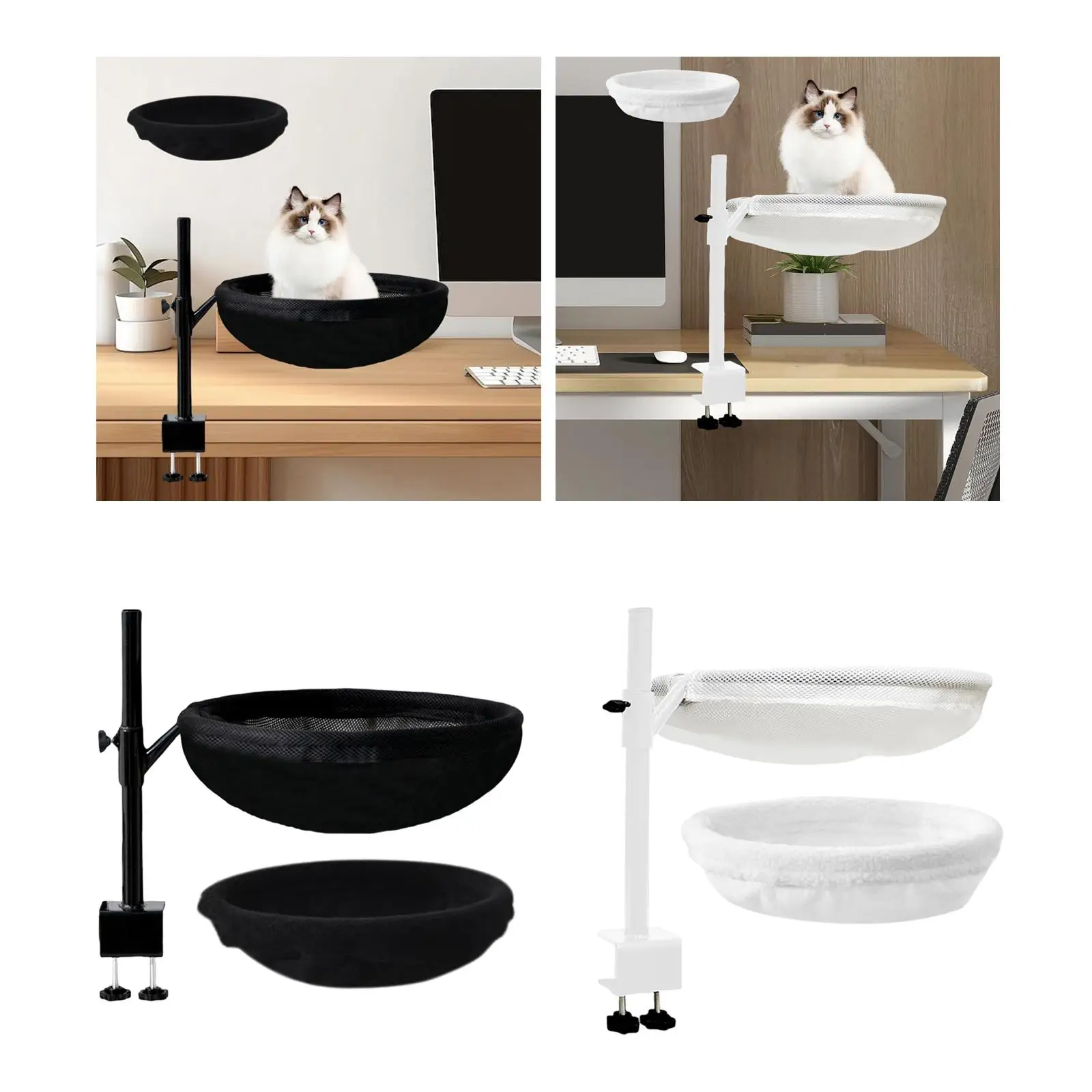 Elevated Cat Bed on Desk Removable 360 Degree Rotation Cat Hammock Perch for Furniture Tabletop Living Room Indoor Cats Home
Elevated Cat Bed on Desk Removable 360 Degree Rotation Cat Hammock Perch for Furniture Tabletop Living Room Indoor Cats Home