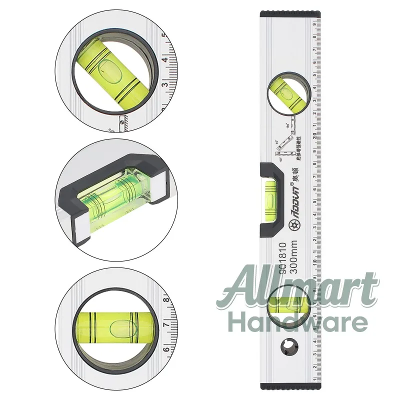 Прецизионная магнитная линейка уровня из алюминиевого сплава 300 мм, с пузырьковой крышкой и измерительным инструментом для строительства миллиметровой шкалы
Прецизионная магнитная линейка уровня из алюминиевого сплава 300 мм, с пузырьковой крышкой и измерительным инструментом для строительства миллиметровой шкалы