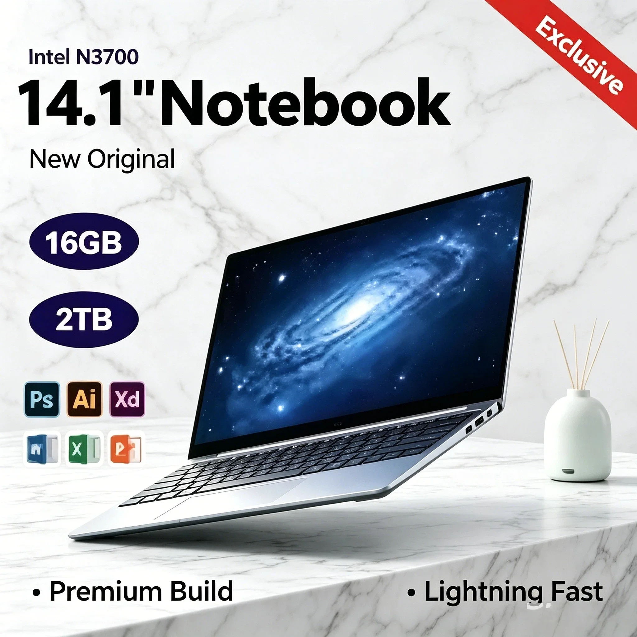 NEW 14.1 Windows 11 Laptop Ultra Slim 16GB RAM 2TB SSD Intel N3700 Notebook Gamer 1920x1080 Display Office Study PC
NEW 14.1 Windows 11 Laptop Ultra Slim 16GB RAM 2TB SSD Intel N3700 Notebook Gamer 1920x1080 Display Office Study PC