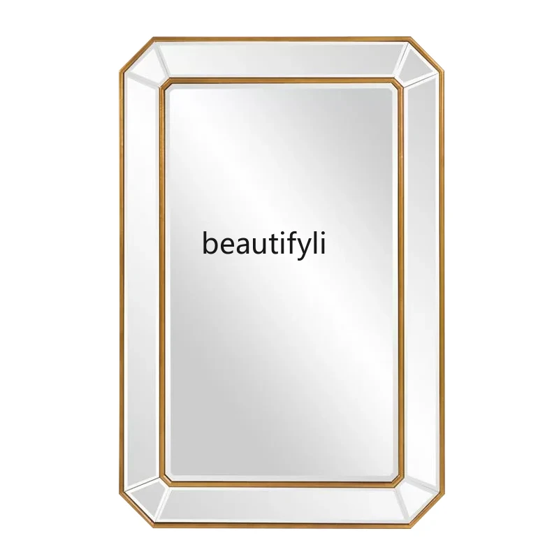 American wall-mounted bathroom mirror sink anti-fog wall-mounted simple makeup mirror with light luxury
American wall-mounted bathroom mirror sink anti-fog wall-mounted simple makeup mirror with light luxury