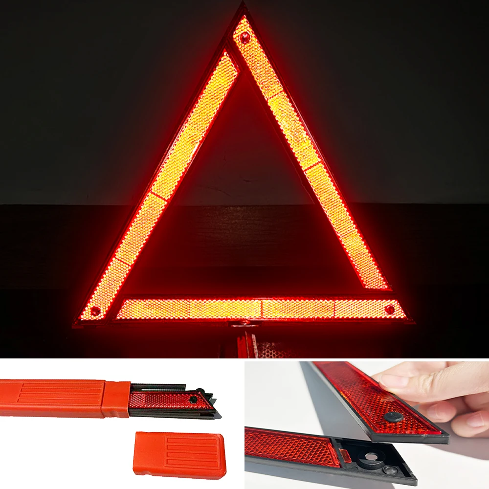 Foldable Car Triangle Reflective Sticker Tripod Emergency Breakdown Warning Red Reflector Safety Hazard Stop Sign Car Accessorie
Foldable Car Triangle Reflective Sticker Tripod Emergency Breakdown Warning Red Reflector Safety Hazard Stop Sign Car Accessorie