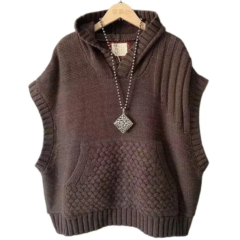 Autumn Winter Hoodie Knitwear Waistcoat Women 2024 New Fashion Loose Casual Tops Pure Colour Vintage Vest Female
Autumn Winter Hoodie Knitwear Waistcoat Women 2024 New Fashion Loose Casual Tops Pure Colour Vintage Vest Female