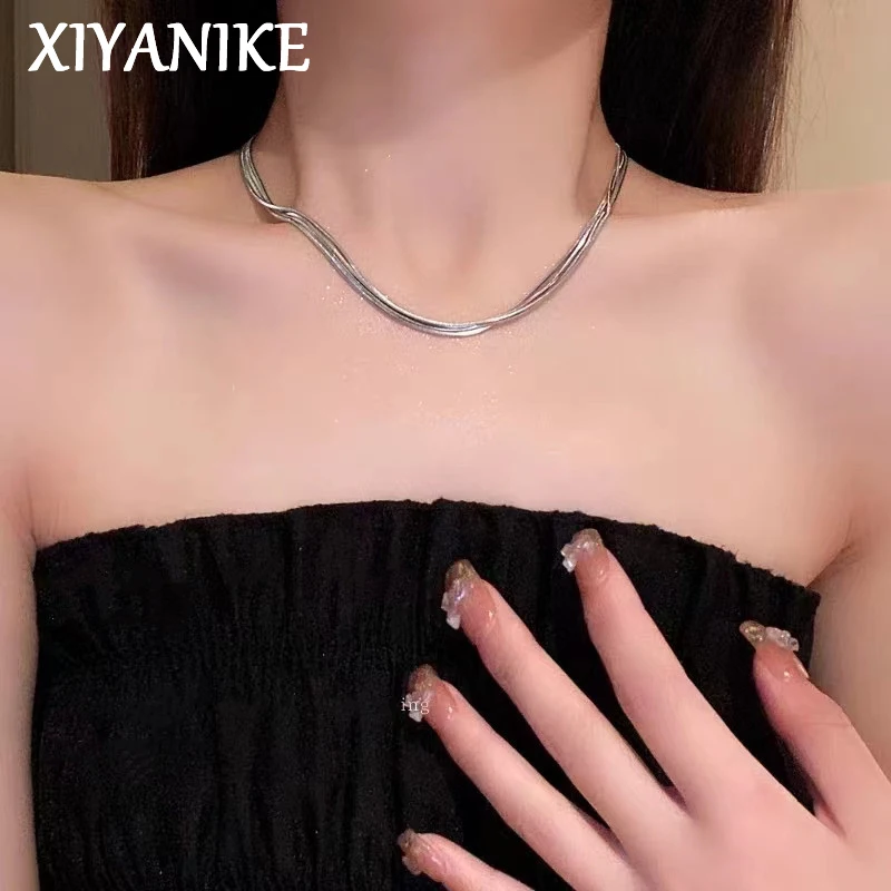 XIYANIKE Hip Hop Multi-storey Snake Bone Chain Necklaces For Women Lady Fashion New Jewelry Gift Party Wedding collier femme
XIYANIKE Hip Hop Multi-storey Snake Bone Chain Necklaces For Women Lady Fashion New Jewelry Gift Party Wedding collier femme