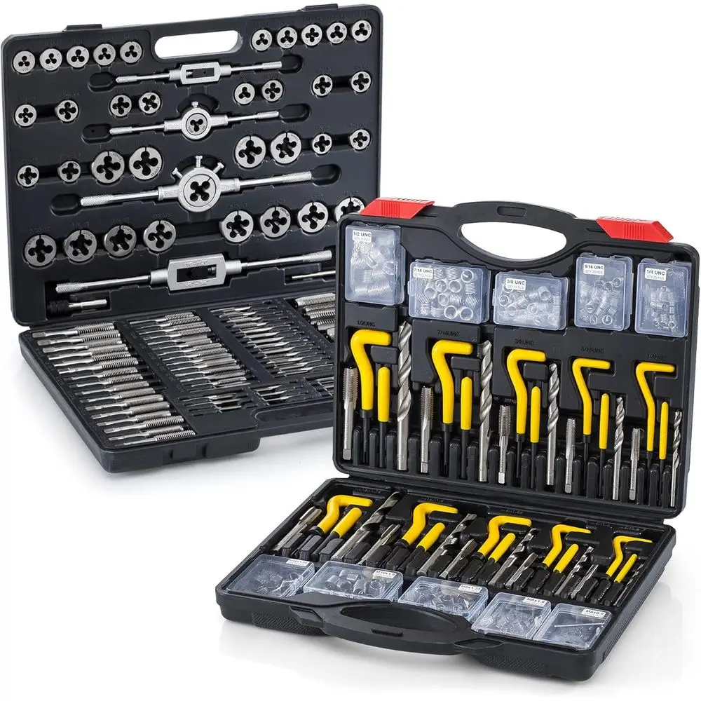 Metric & SAE 261 Piece HSS Drill Thread Repair Kit & 110 Piece Tap & Die Tool Set Bundle - THREAD261-110MM
Metric & SAE 261 Piece HSS Drill Thread Repair Kit & 110 Piece Tap & Die Tool Set Bundle - THREAD261-110MM