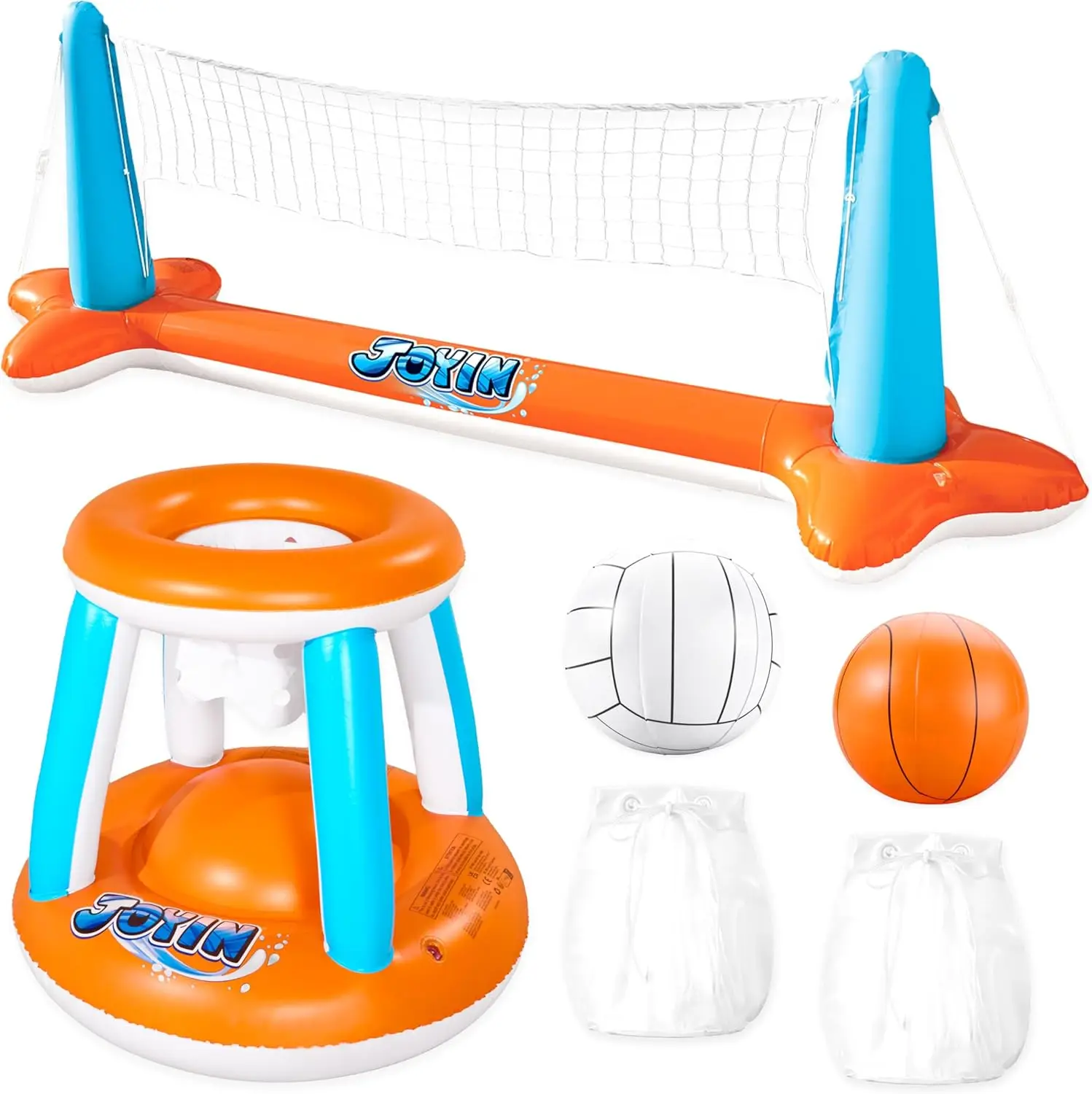 Altrek Store JOYIN Pool Toys Games Set-Inflatable Pool Float Set Volleyball Net & Basketball Hoops, 2 in1 Floating Swimming Game Toy, Volleyball Swimming Pool Game for Kids and Adults, Backyard Beach Summer Toys
Altrek Store JOYIN Pool Toys Games Set-Inflatable Pool Float Set Volleyball Net & Basketball Hoops, 2 in1 Floating Swimming Game Toy, Volleyball Swimming Pool Game for Kids and Adults, Backyard Beach Summer Toys