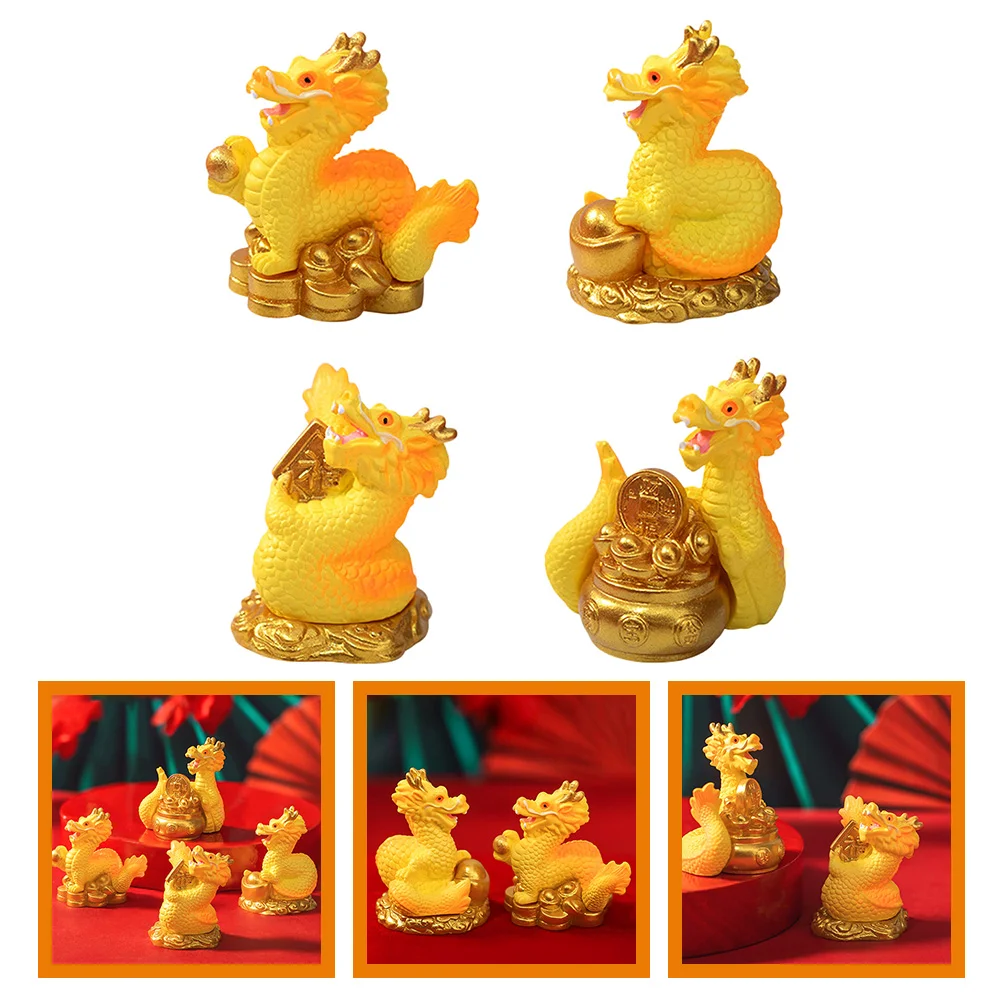 4 Pcs Toys Car Desktop Ornaments Dragon Zodiac Resin Figurines Miniature Animal Decor Golden
4 Pcs Toys Car Desktop Ornaments Dragon Zodiac Resin Figurines Miniature Animal Decor Golden