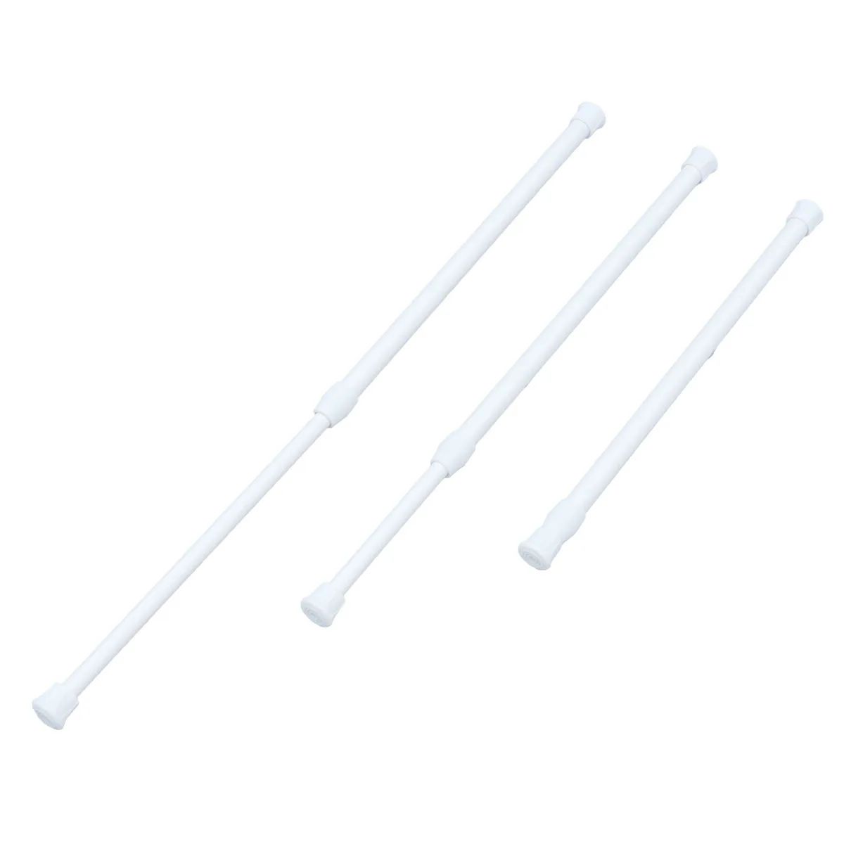 3Pcs Extendable Spring Tension Curtain Rod Adjustable Width Cupboard Bars for Closet Clothes Coat Shoe Rack White 11.8-20 Inches
3Pcs Extendable Spring Tension Curtain Rod Adjustable Width Cupboard Bars for Closet Clothes Coat Shoe Rack White 11.8-20 Inches