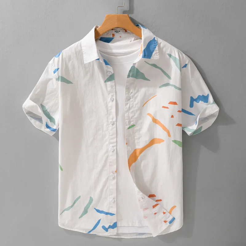 2026 New Arrival Men Striped Button Up Shirt Pure Cotton Lapel Pocket Japanese Streetwear Short Sleeve Casual Youth Fashion Tops
2026 New Arrival Men Striped Button Up Shirt Pure Cotton Lapel Pocket Japanese Streetwear Short Sleeve Casual Youth Fashion Tops