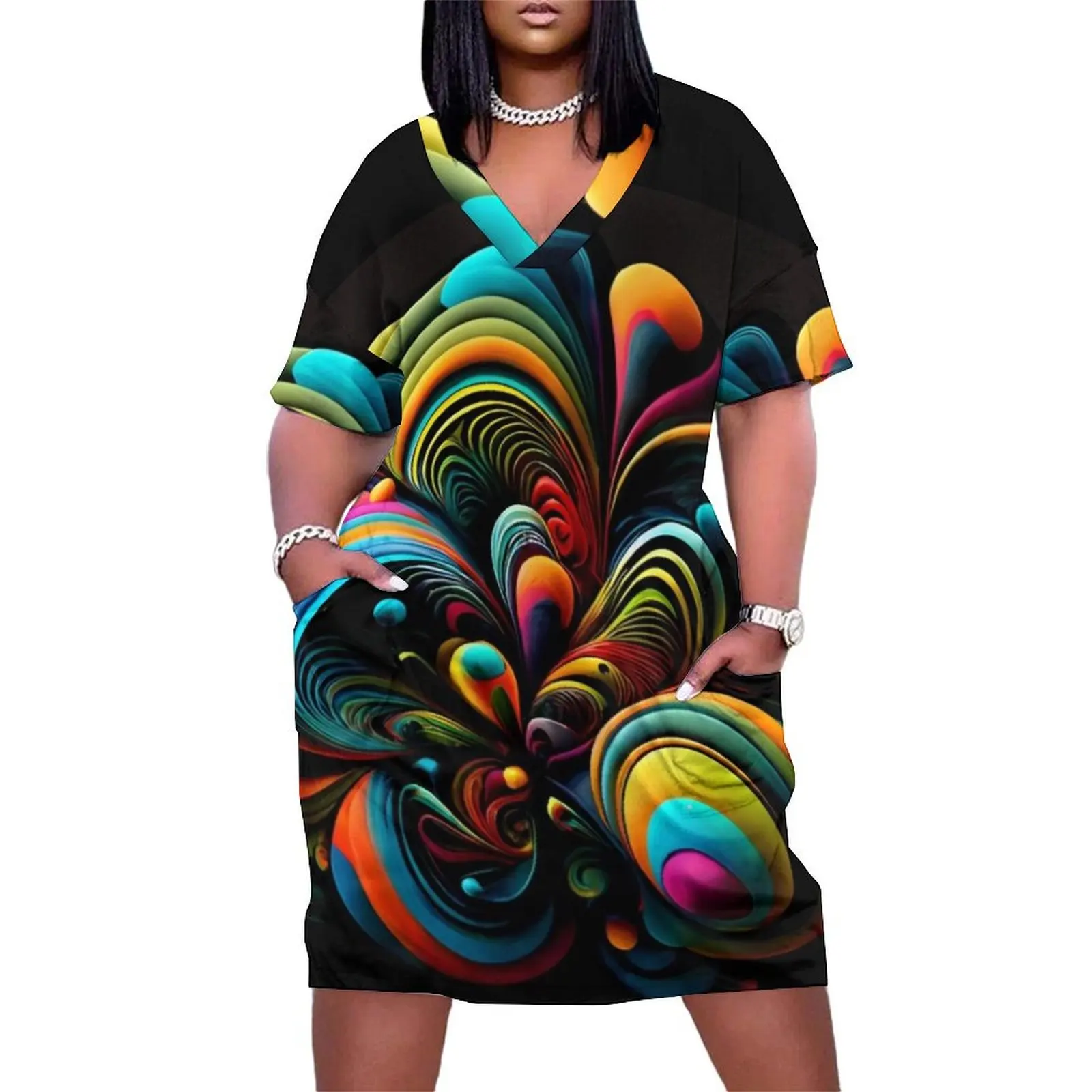 Psychedelic mutation Loose Pocket Dress clothes summer dresses dresses korean style
Psychedelic mutation Loose Pocket Dress clothes summer dresses dresses korean style