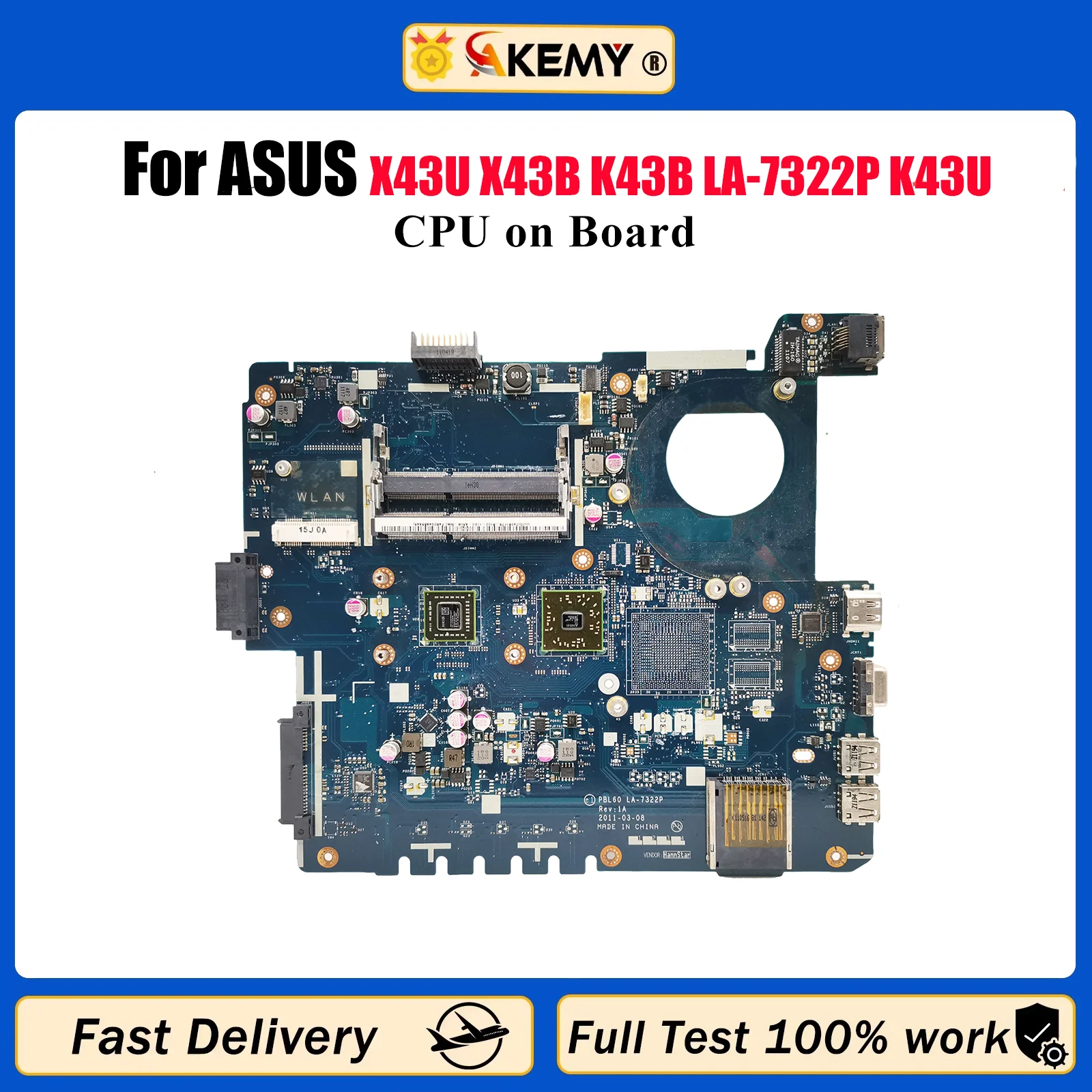 LA-7322P Материнская плата для ноутбука ASUS K43U X43U X43B K43B K43U Материнская плата для ноутбука с процессором 100% тестирование ОК быстрая доставка stk
LA-7322P Материнская плата для ноутбука ASUS K43U X43U X43B K43B K43U Материнская плата для ноутбука с процессором 100% тестирование ОК быстрая доставка stk