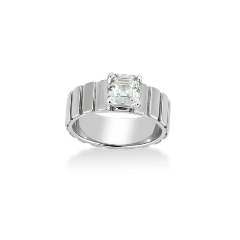 Bellux 925 Silver Synthetic Zircon Ring Original Design 1 Carat Asscher White Diamond Simple Wide Edition Rings
Bellux 925 Silver Synthetic Zircon Ring Original Design 1 Carat Asscher White Diamond Simple Wide Edition Rings
