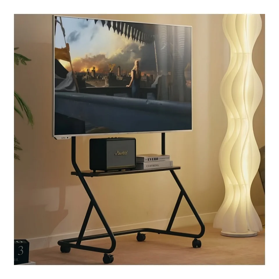 Floor-Standing TV Stand,Heavy Duty Metal Studio Tv Floor Stand Mount Movable TVs Trolly Cart With Storage Shelves
Floor-Standing TV Stand,Heavy Duty Metal Studio Tv Floor Stand Mount Movable TVs Trolly Cart With Storage Shelves