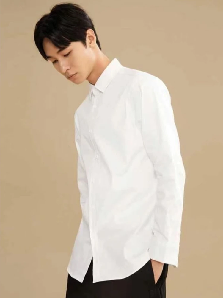 Premium Feel Men Shirt Slim Fit Stretch Drape Long Sleeve Solid Color Simple Fashion Trendy Handsome Versatile Base Layer
Premium Feel Men Shirt Slim Fit Stretch Drape Long Sleeve Solid Color Simple Fashion Trendy Handsome Versatile Base Layer