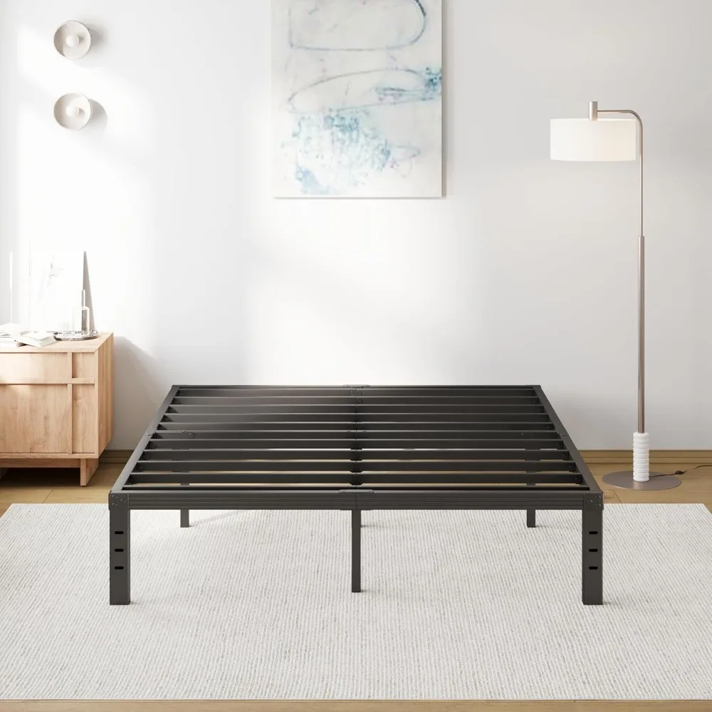 Queen Bed Frame Heavy Duty,14" High Black Metal Platform Bed Frame,Sturdy Steel Frame,No Box Spring Needed,Noise-Free
Queen Bed Frame Heavy Duty,14" High Black Metal Platform Bed Frame,Sturdy Steel Frame,No Box Spring Needed,Noise-Free