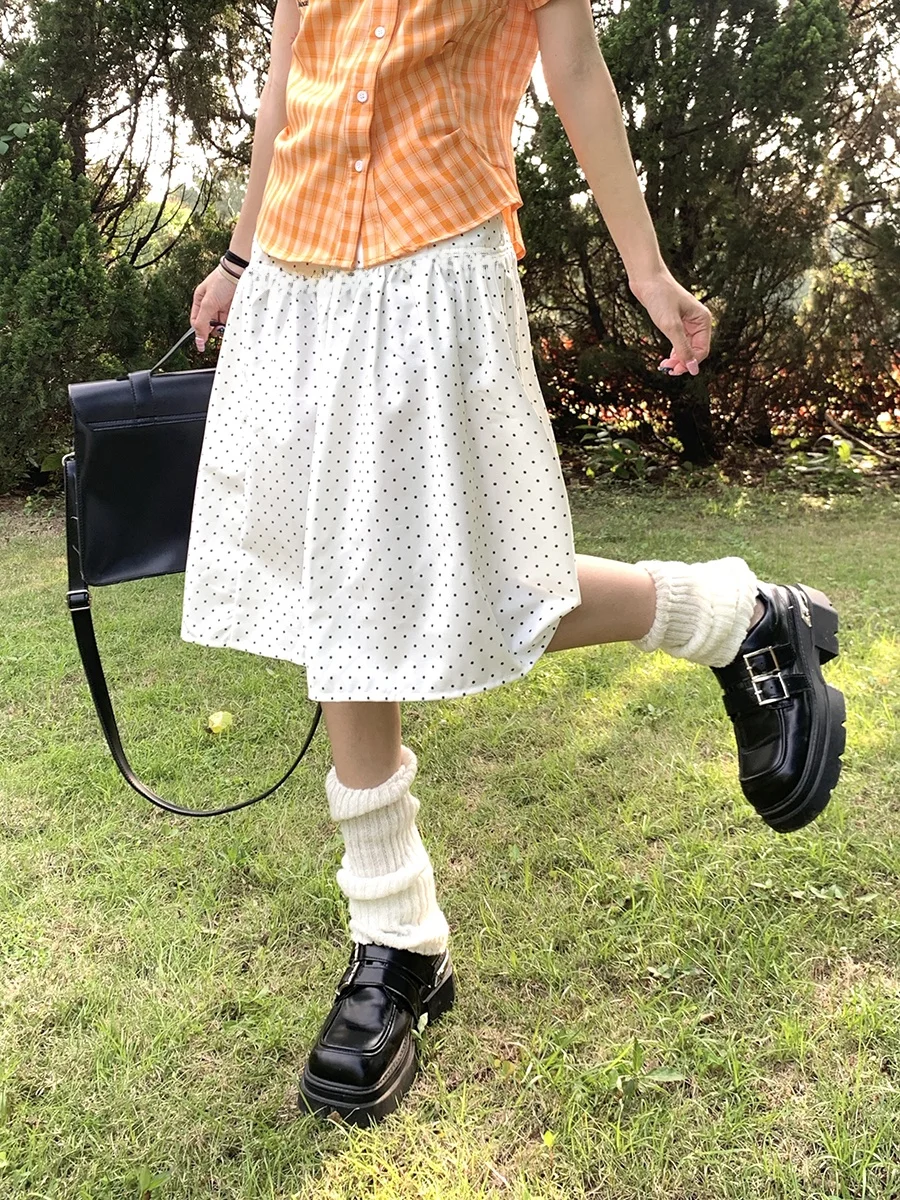 High Waist A-Line Skirt Trendy Polka Dot Japanese School Style Women's Summer New Fashion Age-Defying Midi Umbrella Skirt
High Waist A-Line Skirt Trendy Polka Dot Japanese School Style Women's Summer New Fashion Age-Defying Midi Umbrella Skirt