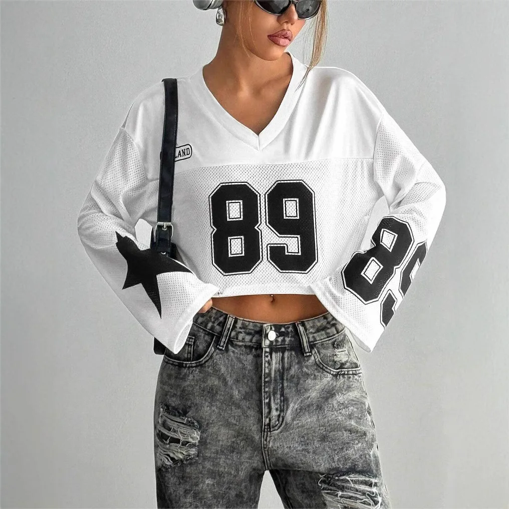 Personalized Street Y2K Short Sleeve Digital Pattern T-Shirt Hip Hop Harajuku Fashion Women's Casual V-Neck Gothic Style
Personalized Street Y2K Short Sleeve Digital Pattern T-Shirt Hip Hop Harajuku Fashion Women's Casual V-Neck Gothic Style