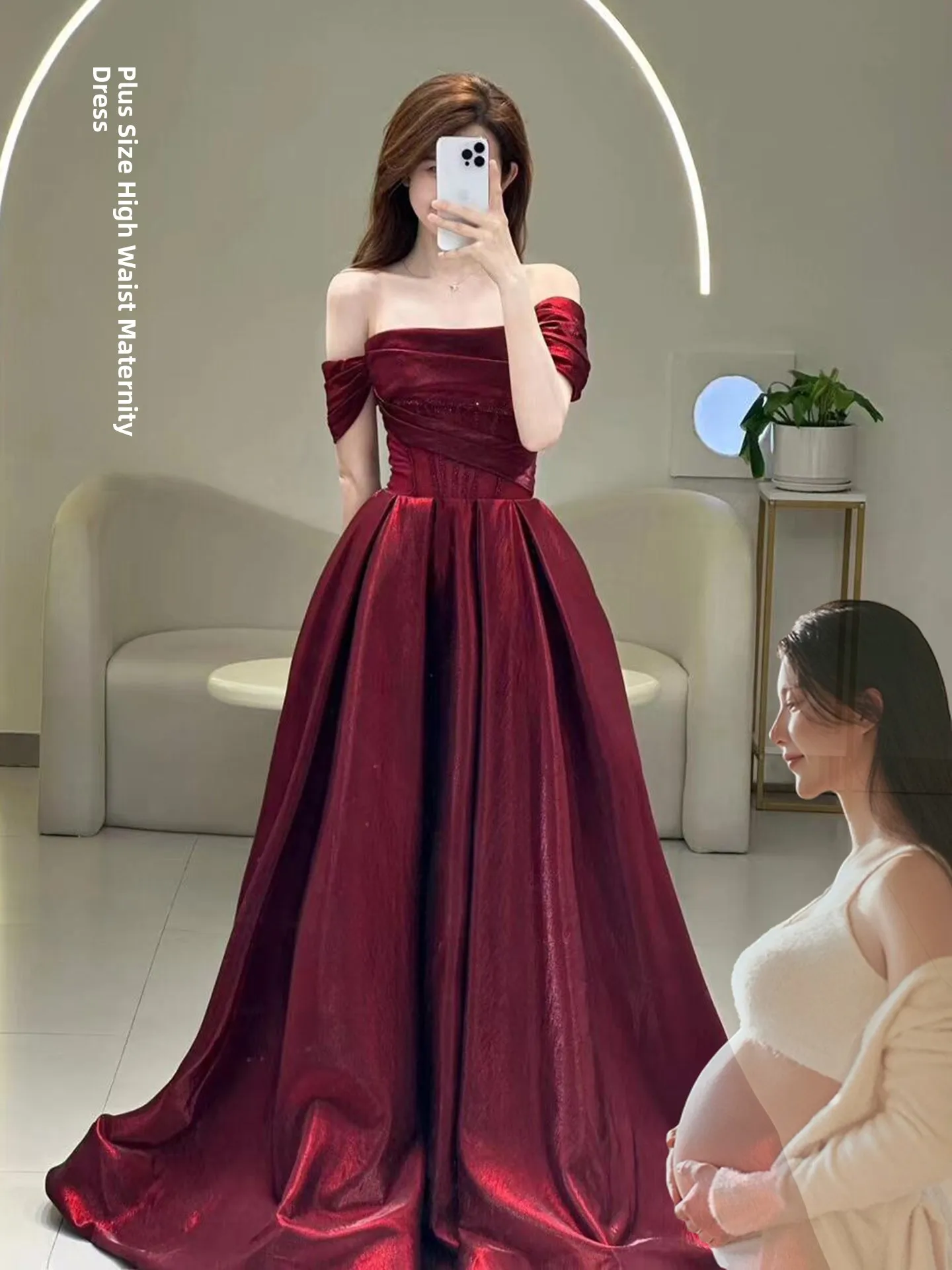 Ele One-oulder Engagement Dr Wedding Dr for plus Size Pregnant Women High Waist A-Line Skirt Long Evening Gown
Ele One-oulder Engagement Dr Wedding Dr for plus Size Pregnant Women High Waist A-Line Skirt Long Evening Gown