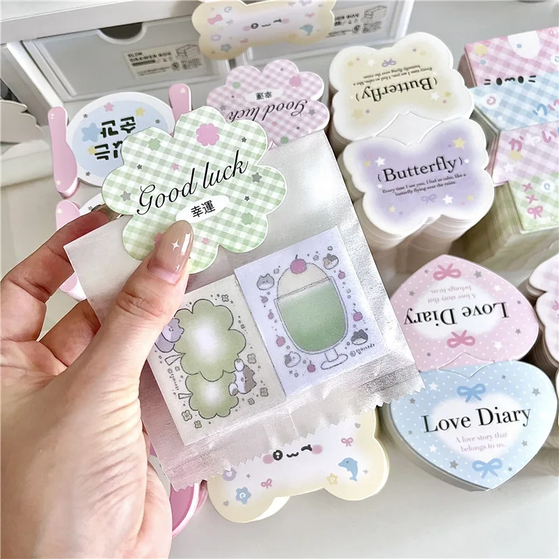 50pcs Scrapbook Embellishments INS Casual Korean Shapes Card for Photocard Package DIY Apple Clover House Photo Card Decor Paper
50pcs Scrapbook Embellishments INS Casual Korean Shapes Card for Photocard Package DIY Apple Clover House Photo Card Decor Paper