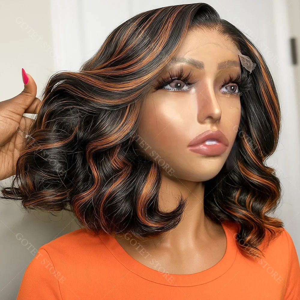 Body Wave 1B/30 Color Short Bob Wig Ombre Blonde 13x4 Lace Frontal Wig Highlight Brown Mix Blonde 100% Human Hair Preplucked Bob
Body Wave 1B/30 Color Short Bob Wig Ombre Blonde 13x4 Lace Frontal Wig Highlight Brown Mix Blonde 100% Human Hair Preplucked Bob
