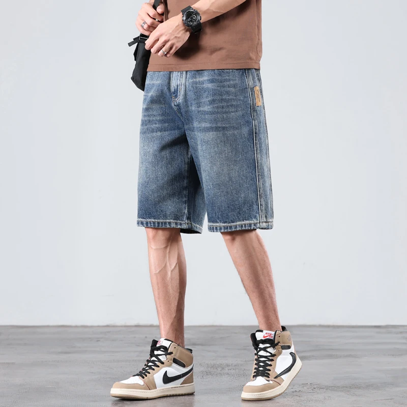 Youth Casual Loose Straight Leg Jeans orts Men's Vintage American Waed Summer Thin Five-Point Cotton Polyester Blend
Youth Casual Loose Straight Leg Jeans orts Men's Vintage American Waed Summer Thin Five-Point Cotton Polyester Blend