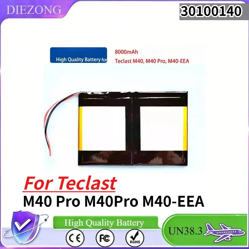 Fast Shipping 30100140 For Teclas t M40 Pro M40Pro M40-EEA Laptop Notebook Tablet PC Accumulator 5 Wire Plug 3.8V 8000mAh
Fast Shipping 30100140 For Teclas t M40 Pro M40Pro M40-EEA Laptop Notebook Tablet PC Accumulator 5 Wire Plug 3.8V 8000mAh