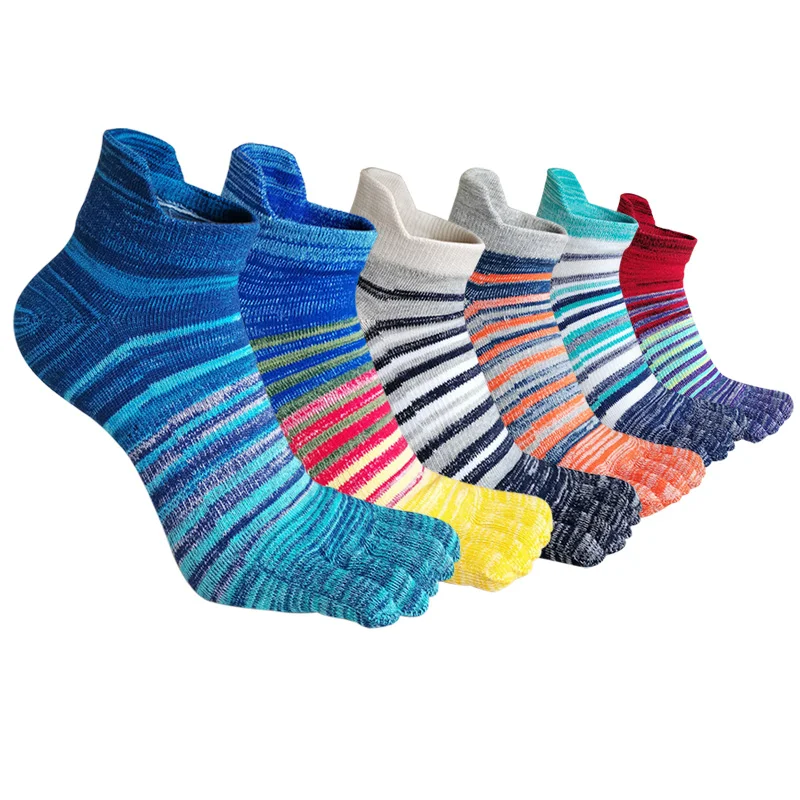 Man Boy Five Finger Socks Ankle Cotton Vintage Colorful Striped Fitness Sport Outdoor Sweat-Absorbing Soft Toe Socks Student
Man Boy Five Finger Socks Ankle Cotton Vintage Colorful Striped Fitness Sport Outdoor Sweat-Absorbing Soft Toe Socks Student