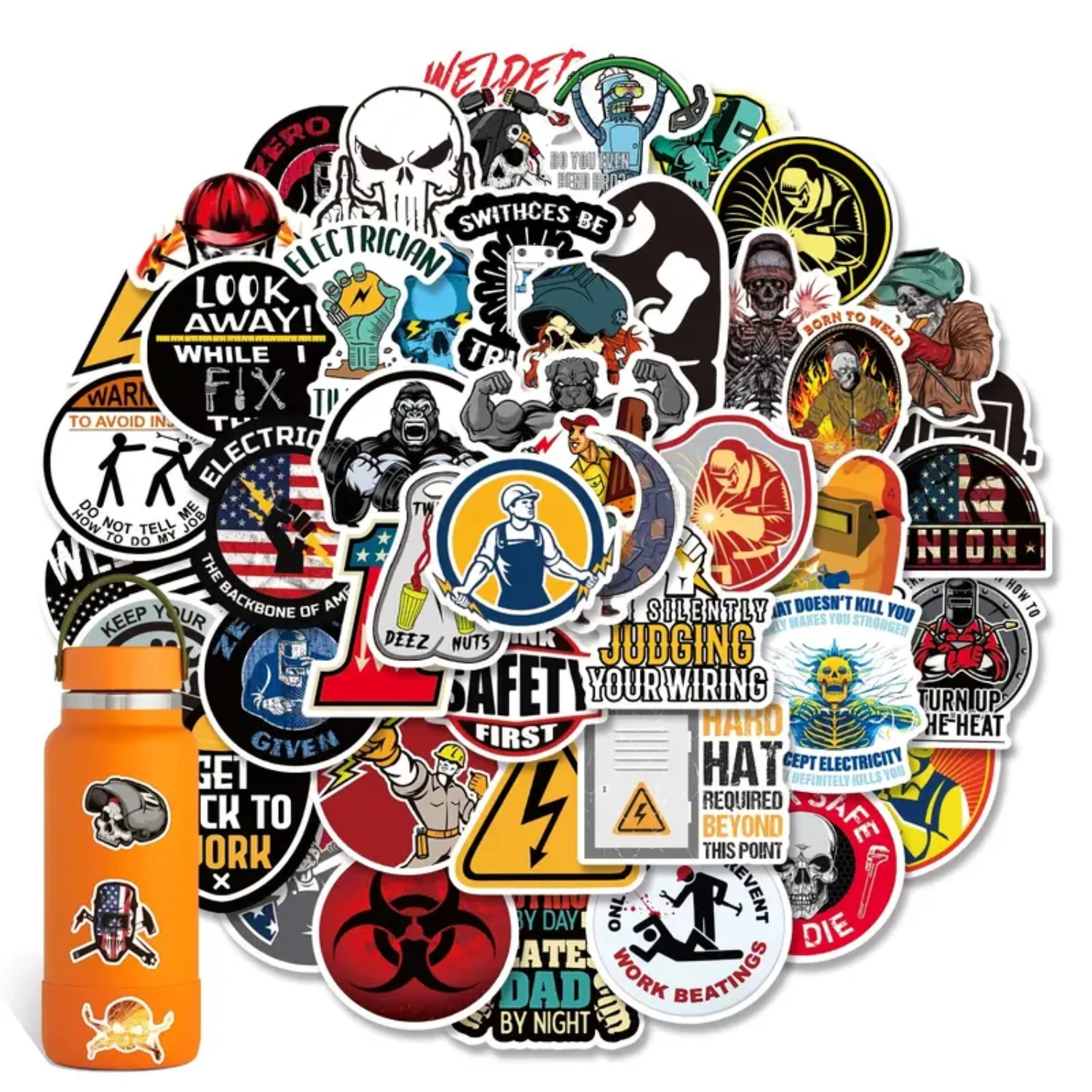 200 PCS Welding Stickers For Welding Hood & Tool Box 100% Vinyl Stickers Stickers For Adults Badass Welder Stickers Including Fl
200 PCS Welding Stickers For Welding Hood & Tool Box 100% Vinyl Stickers Stickers For Adults Badass Welder Stickers Including Fl
