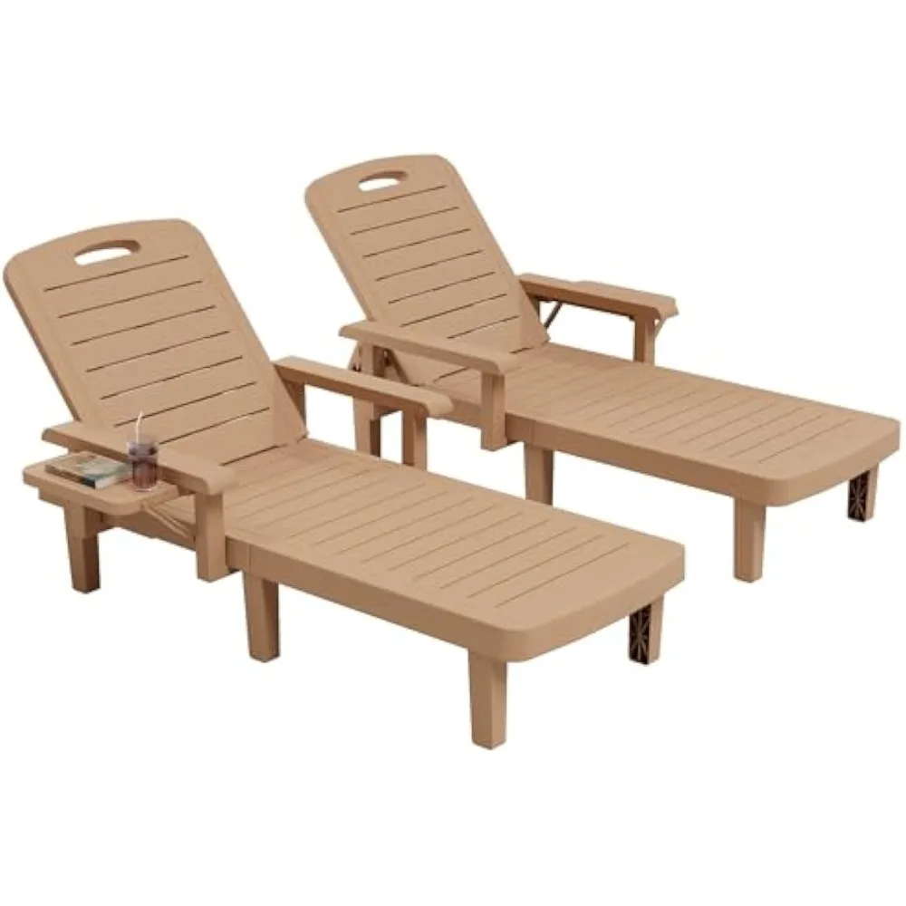 Oversized Pool Lounge Chairs Set of 2, Waterproof Resin Pool Chaise Lounges with Armrests and Cup Holder Tray, 5 Level Adjustab
Oversized Pool Lounge Chairs Set of 2, Waterproof Resin Pool Chaise Lounges with Armrests and Cup Holder Tray, 5 Level Adjustab