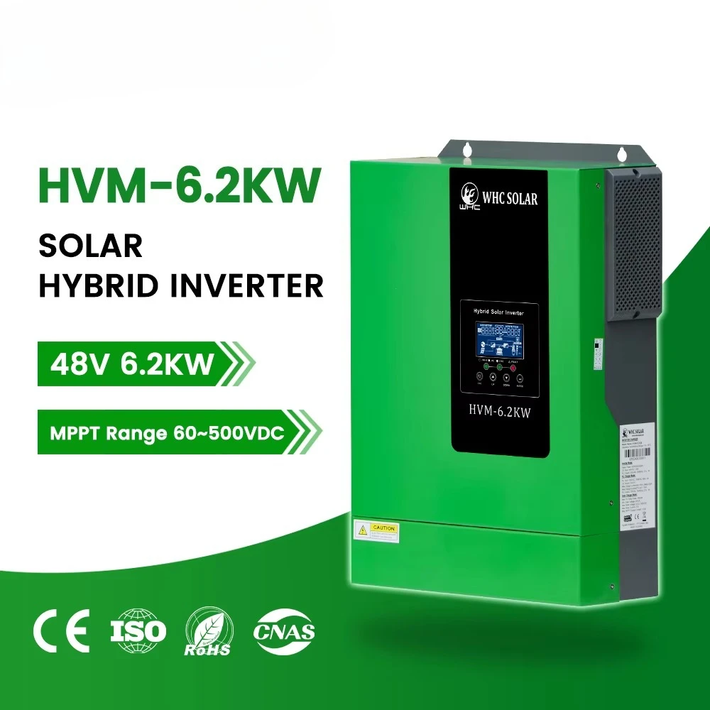 High power 6.2Kw hybrid solar inverter Built-in Mppt charger solar system hybrid inverter
High power 6.2Kw hybrid solar inverter Built-in Mppt charger solar system hybrid inverter
