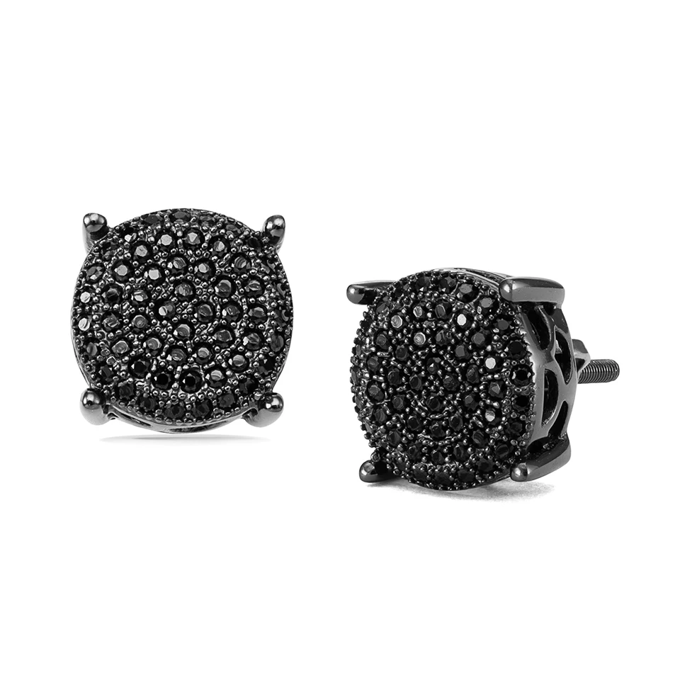 VANAXIN Full Paved Black CZ Round Stud Earrings for Men Women Screw Back Hip Hop Iced Out Rapper's Jewelry
VANAXIN Full Paved Black CZ Round Stud Earrings for Men Women Screw Back Hip Hop Iced Out Rapper's Jewelry