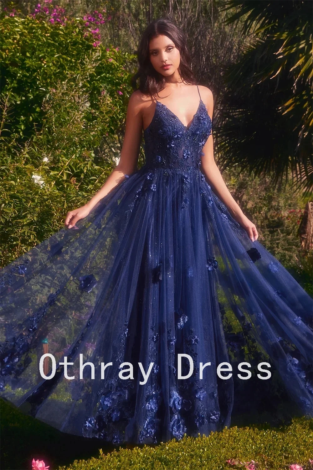 Vintage 3D Florals Spaghetti Straps Prom Dresses With Train A-Line Tulle Formal Party Gowns A-Line Modern Vestidos de noche
Vintage 3D Florals Spaghetti Straps Prom Dresses With Train A-Line Tulle Formal Party Gowns A-Line Modern Vestidos de noche