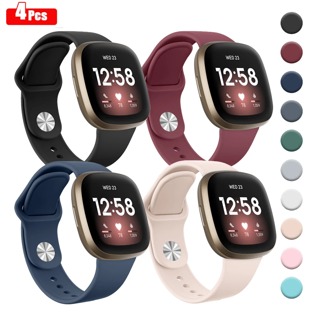 4pcs/lot Soft Silicone Strap for Fitbit Versa/Versa 2/Versa 3/Versa 4 Band Bracelet Wristband for Fitbit Versa Lite Versa2 Strap
4pcs/lot Soft Silicone Strap for Fitbit Versa/Versa 2/Versa 3/Versa 4 Band Bracelet Wristband for Fitbit Versa Lite Versa2 Strap