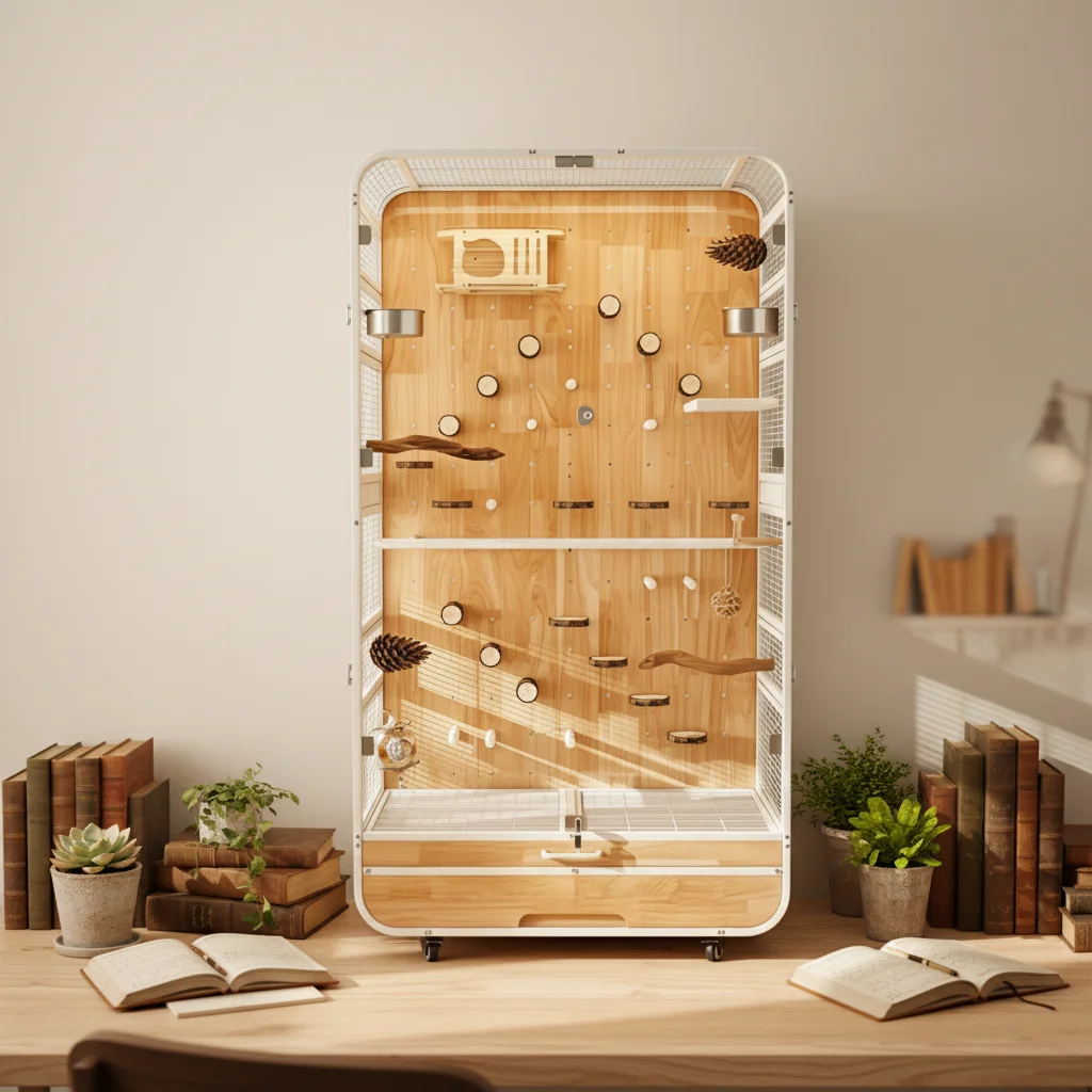 Safe Enclosed Luxury Bird Cage Solid Wood Large Space Panoramic Glass Multi Tier Bird Aviary House
Safe Enclosed Luxury Bird Cage Solid Wood Large Space Panoramic Glass Multi Tier Bird Aviary House