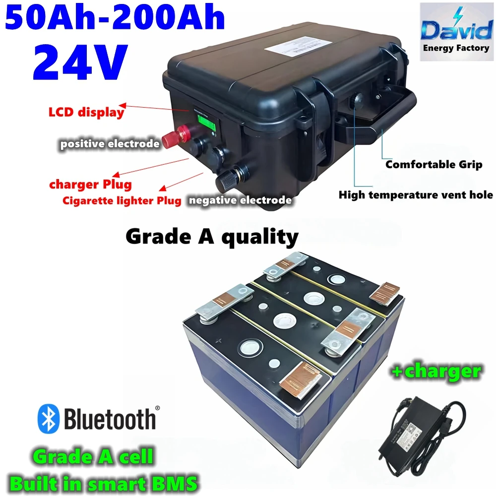Portable power 24V propeller 50Ah 80Ah 100Ah 120Ah 150Ah 200Ah Lithium Li Ion Battery For Outdoor power Trolling Motor +Charger
Portable power 24V propeller 50Ah 80Ah 100Ah 120Ah 150Ah 200Ah Lithium Li Ion Battery For Outdoor power Trolling Motor +Charger