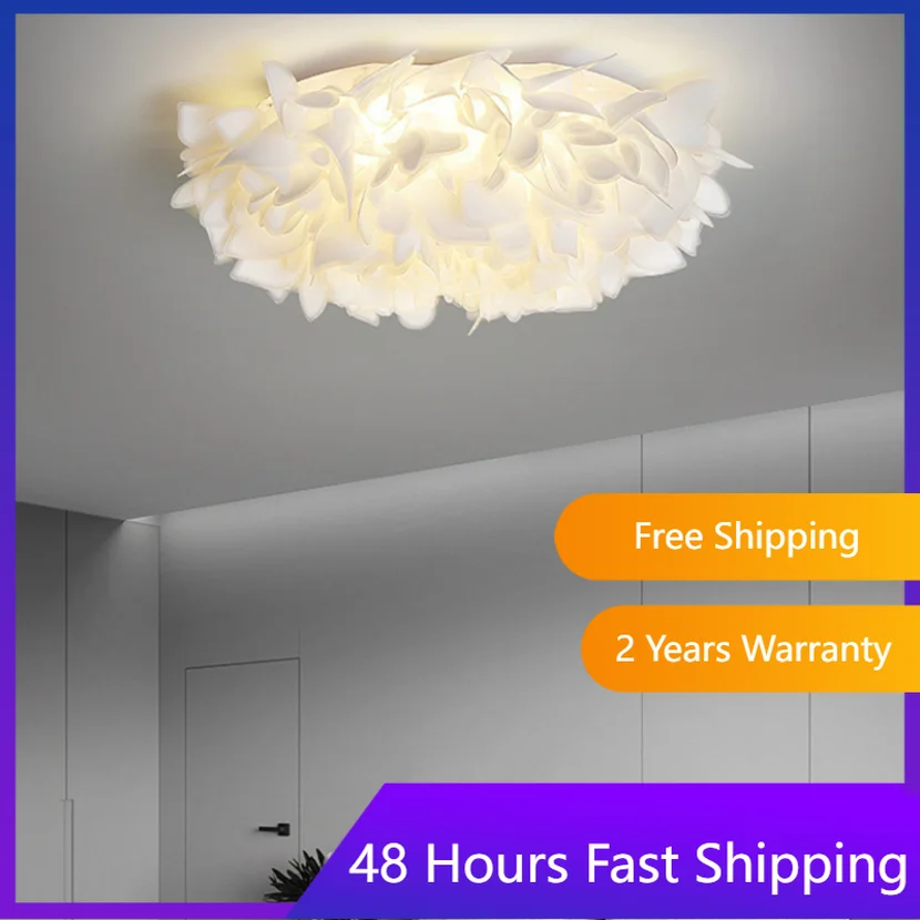 Feather Ceiling Lights for Bedroom Living Room Kids Children Decoration Chandelier Novelty Restaurant Shop Decor Lamp Luminaire
Feather Ceiling Lights for Bedroom Living Room Kids Children Decoration Chandelier Novelty Restaurant Shop Decor Lamp Luminaire
