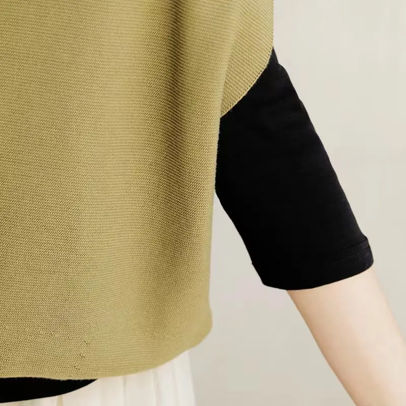 Простой шелковистый жилет-батвинг для женщин, футболка с круглым вырезом, хлопковая повседневная базовая модель для офиса, однотонная, стильная
Простой шелковистый жилет-батвинг для женщин, футболка с круглым вырезом, хлопковая повседневная базовая модель для офиса, однотонная, стильная